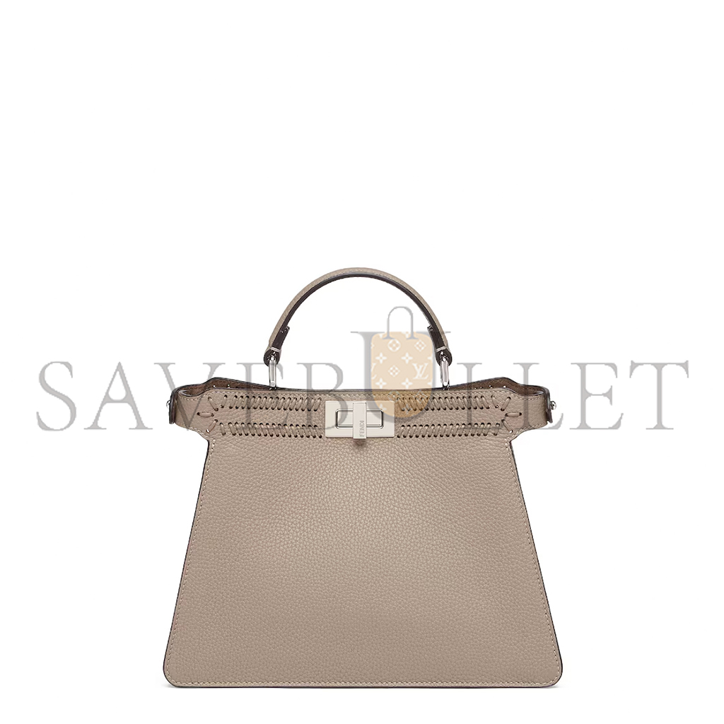 F**di peekaboo iseeu brown braided leather bag 8bn327anx8f1c6l (33*25*13cm)